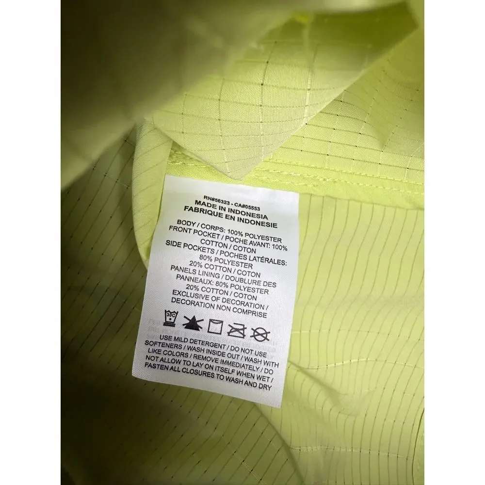 Nike Tech Pack Jacket Mens Small Yellow 1/2 Zip Pullover Windbreaker CK0710-010